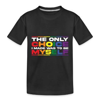 Idée de cadeau arc-en-ciel humain humain LGBT - T-shirt bio Premium Enfant - noir - Devant