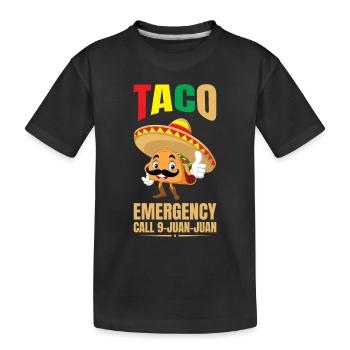 Tacos Taco mexicain Fast-food cadeau - T-shirt bio Premium Enfant - noir - Devant
