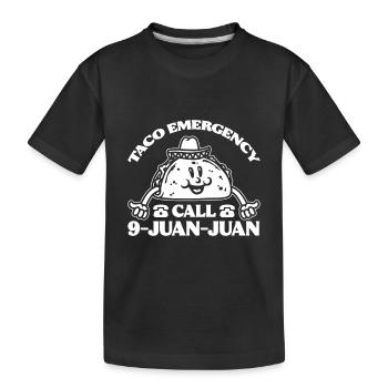 Tacos Taco mexicain Fast-food cadeau - T-shirt bio Premium Enfant - noir - Devant