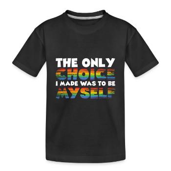 Idée de cadeau arc-en-ciel humain humain LGBT - T-shirt bio Premium Enfant - noir - Devant