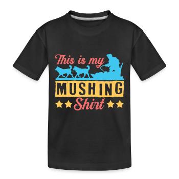 Sled Dog Racing Sled Dogs Gift - Kids' Premium Organic T-Shirt - black - Front