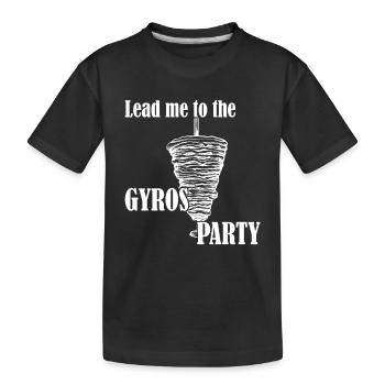 Lead me to the Gyros Party - Kids' Premium Organic T-Shirt - black - Front