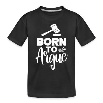 Né pour argumenter avocat - T-shirt bio Premium Enfant - noir - Devant