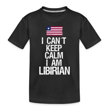 I can not Keep Calm I am Libyan - Kids' Premium Organic T-Shirt - black - Front