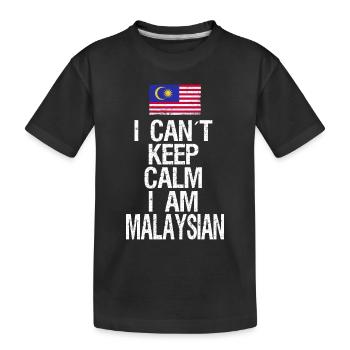 Je n’arrive pas à garder mon calme, je suis malaisien - T-shirt bio Premium Enfant - noir - Devant