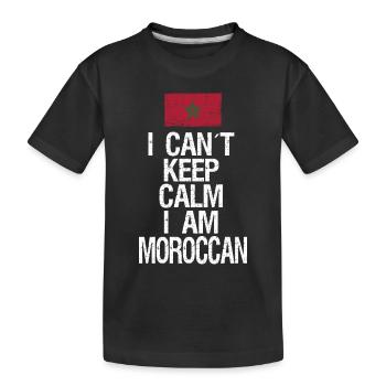 I can not Keep Calm I am Moroccan - Kids' Premium Organic T-Shirt - black - Front