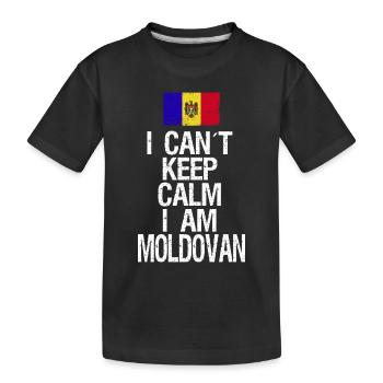 Je n’arrive pas à garder mon calme, je suis moldave - T-shirt bio Premium Enfant - noir - Devant