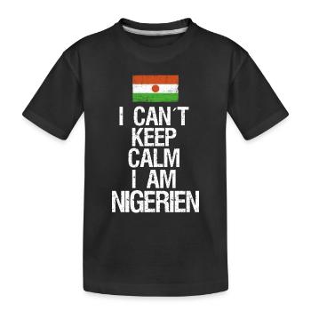 Je n’arrive pas à garder mon calme, je suis Nigrer - T-shirt bio Premium Enfant - noir - Devant