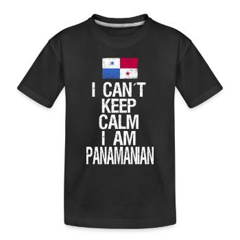 Je ne peux pas rester calme Je suis Panamese - T-shirt bio Premium Enfant - noir - Devant