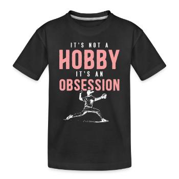 baseball hobby - Kinder Premium Bio T-Shirt - Schwarz - Vorne