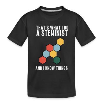 Étudiante en technologie scientifique en STIM, - T-shirt bio Premium Enfant - noir - Devant