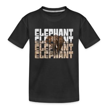 Éléphant - T-shirt bio Premium Enfant - noir - Devant
