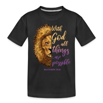Relevant quote - Kids' Premium Organic T-Shirt - black - Front