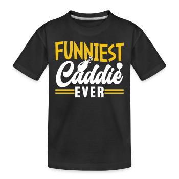 The funniest caddy ever Golfing Golf - Kids' Premium Organic T-Shirt - black - Front