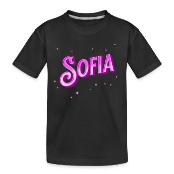 Sofia nom personnalisé - T-shirt bio Premium Enfant - noir - Devant