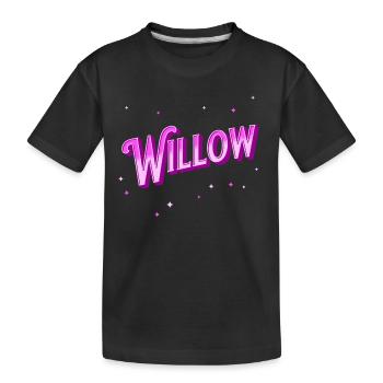 Nom de saule personnalisé - T-shirt bio Premium Enfant - noir - Devant