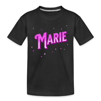 Marie Namen personalisiert - Kinder Premium Bio T-Shirt - Schwarz - Vorne