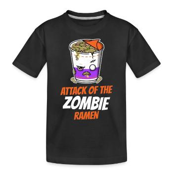 Funny Ramen Noodle Zombie From Hell Ramen Monster - Kids' Premium Organic T-Shirt - black - Front