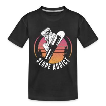 Snowboarding Slope Addict Snowboarder - T-shirt bio Premium Enfant - noir - Devant