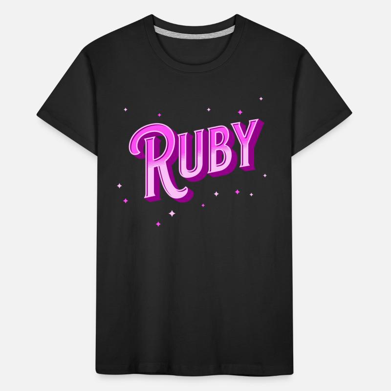 Ruby name personalized Kids' Premium Organic T-Shirt