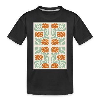 Jugendstil, Arts & Crafts, Aesthetic, Vintage-1900 - Kinder Premium Bio T-Shirt - Schwarz - Vorne