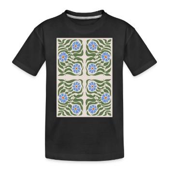 Jugendstil, Arts & Crafts, Aesthetic, Vintage-1900 - Kinder Premium Bio T-Shirt - Schwarz - Vorne