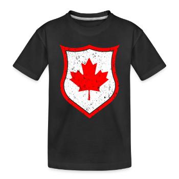 Kanada - Kinder Premium Bio T-Shirt - Schwarz - Vorne