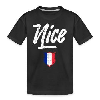 Nice - Kids' Premium Organic T-Shirt - black - Front