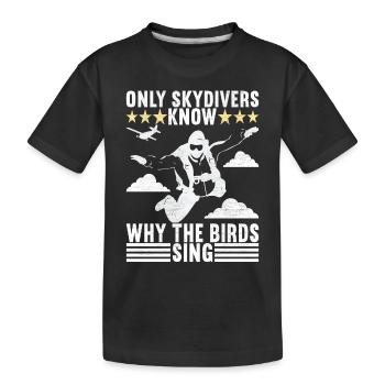 Parachutiste parachutiste - T-shirt bio Premium Enfant - noir - Devant