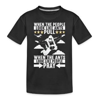 Parachutiste parachutiste - T-shirt bio Premium Enfant - noir - Devant