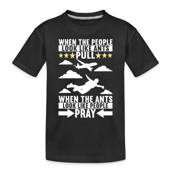Parachutiste parachutiste - T-shirt bio Premium Enfant - noir - Devant