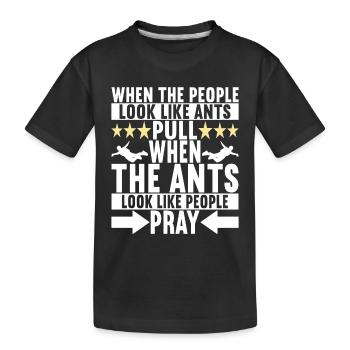 Parachutiste parachutiste - T-shirt bio Premium Enfant - noir - Devant