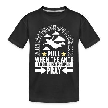 Parachutiste parachutiste - T-shirt bio Premium Enfant - noir - Devant