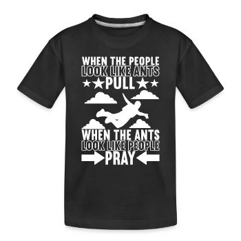 Parachutiste parachutiste - T-shirt bio Premium Enfant - noir - Devant