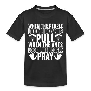Parachutiste parachutiste - T-shirt bio Premium Enfant - noir - Devant