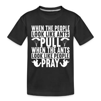 Parachutiste parachutiste - T-shirt bio Premium Enfant - noir - Devant