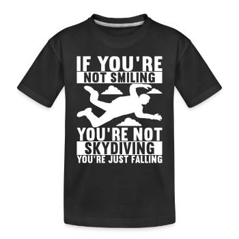 Parachute Parachutist - Kids' Premium Organic T-Shirt - black - Front