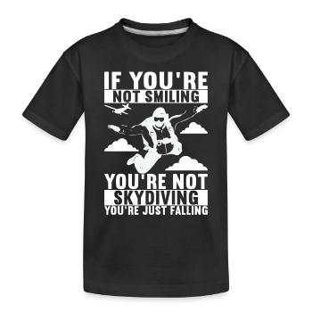 Parachutiste parachutiste - T-shirt bio Premium Enfant - noir - Devant