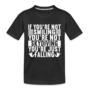 Parachutiste parachutiste - T-shirt bio Premium Enfant - noir - Devant