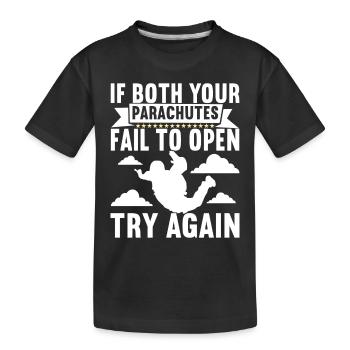 Parachutiste parachutiste - T-shirt bio Premium Enfant - noir - Devant