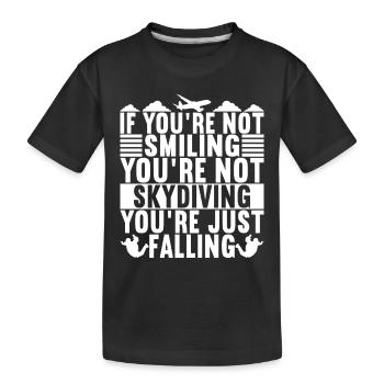 Parachute Parachutist - Kids' Premium Organic T-Shirt - black - Front