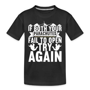 Parachutiste parachutiste - T-shirt bio Premium Enfant - noir - Devant