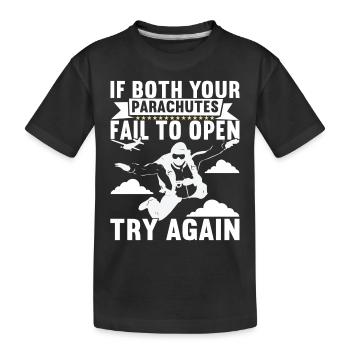 Parachutiste parachutiste - T-shirt bio Premium Enfant - noir - Devant