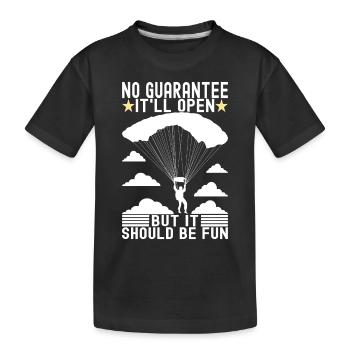 Parachutiste parachutiste - T-shirt bio Premium Enfant - noir - Devant