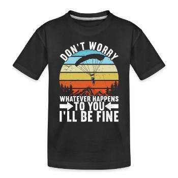 Parachutiste parachutiste - T-shirt bio Premium Enfant - noir - Devant