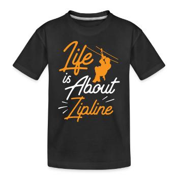 La vie se compose de tyroliennes Sport Tyrolienne - T-shirt bio Premium Enfant - noir - Devant
