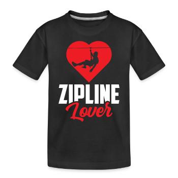 Zipline Lovers Tyrolienne Tyrolienne Tyrolienne - T-shirt bio Premium Enfant - noir - Devant