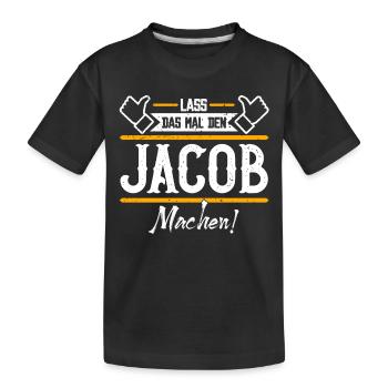 Jacob Geschenkidee Geschenk Geburtstag - Kinder Premium Bio T-Shirt - Schwarz - Vorne