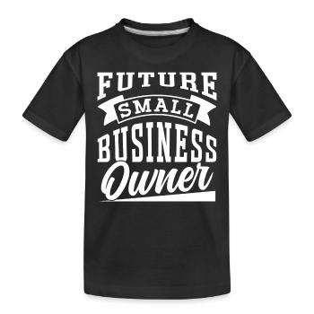 Future owner of a small business CEO - Kids' Premium Organic T-Shirt - black - Front
