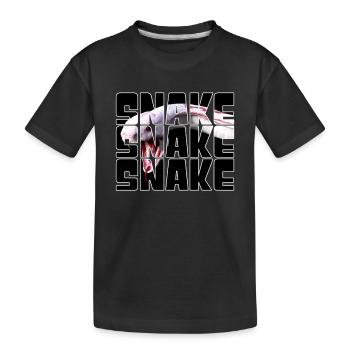 Snake - Kids' Premium Organic T-Shirt - black - Front